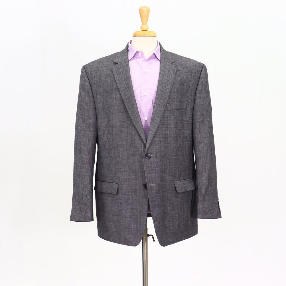 Chaps 48R Gray Blazer Sport Coat Jacket 2-Button Solid Y673